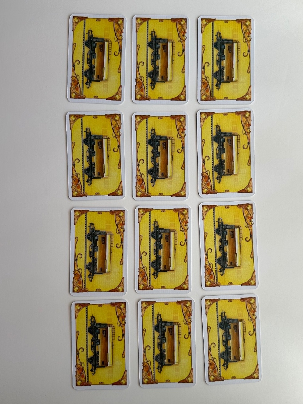 Ticket to Ride Europe Replacement Train Car Cards - Yellow